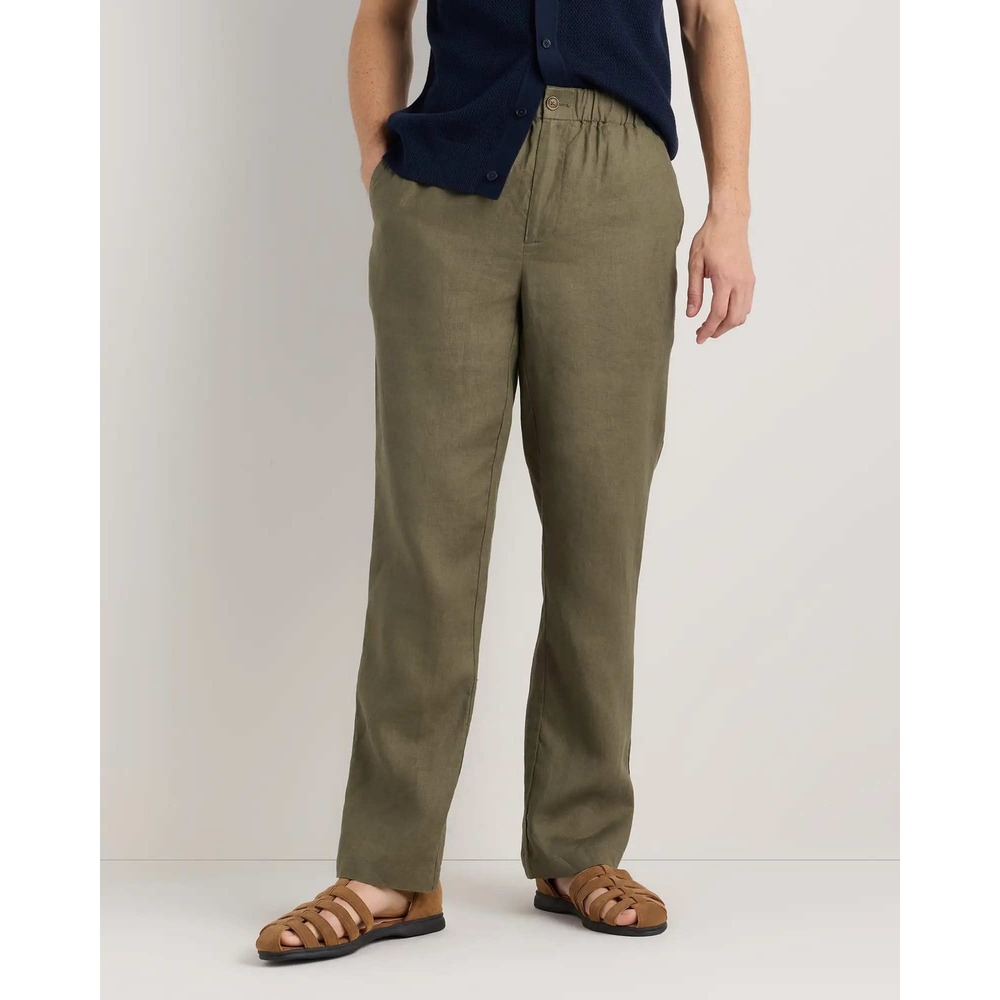 Quince Men European Linen Pants XL Bayberry Olive Green NWT Sustainably Sourced